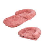Rosa - Schickes großes Hundebett aus Plüsch