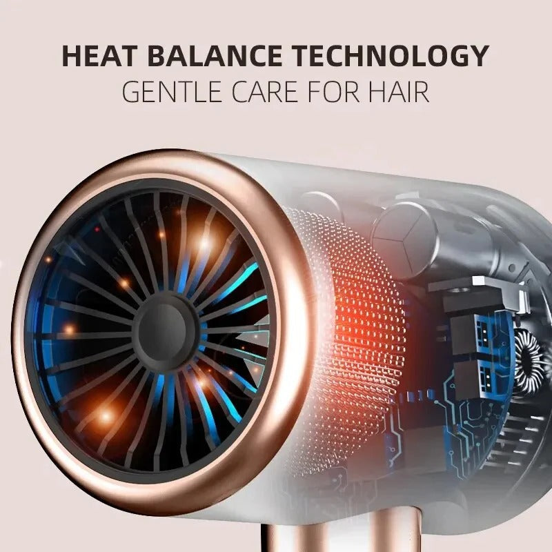 "Haartrockner 2400W mit Ionen-Technologie, ergonomisches Design, schwarz/weiß, effizienter Frizz-schutz für glänzendes Haar"
