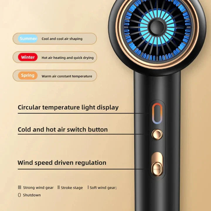 "Haartrockner 2400W mit Ionen-Technologie, ergonomisches Design, schwarz/weiß, effizienter Frizz-schutz für glänzendes Haar"