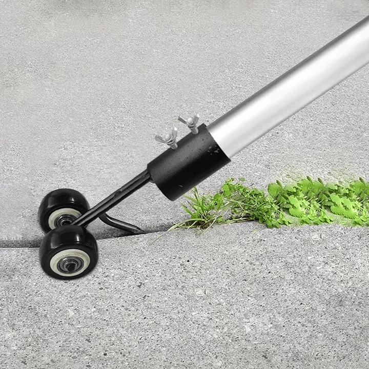 Handbetriebenes Gartenwerkzeug mit Doppelhaken und langem Stiel zum einfachen, rückenschonenden Unkrautentfernen.