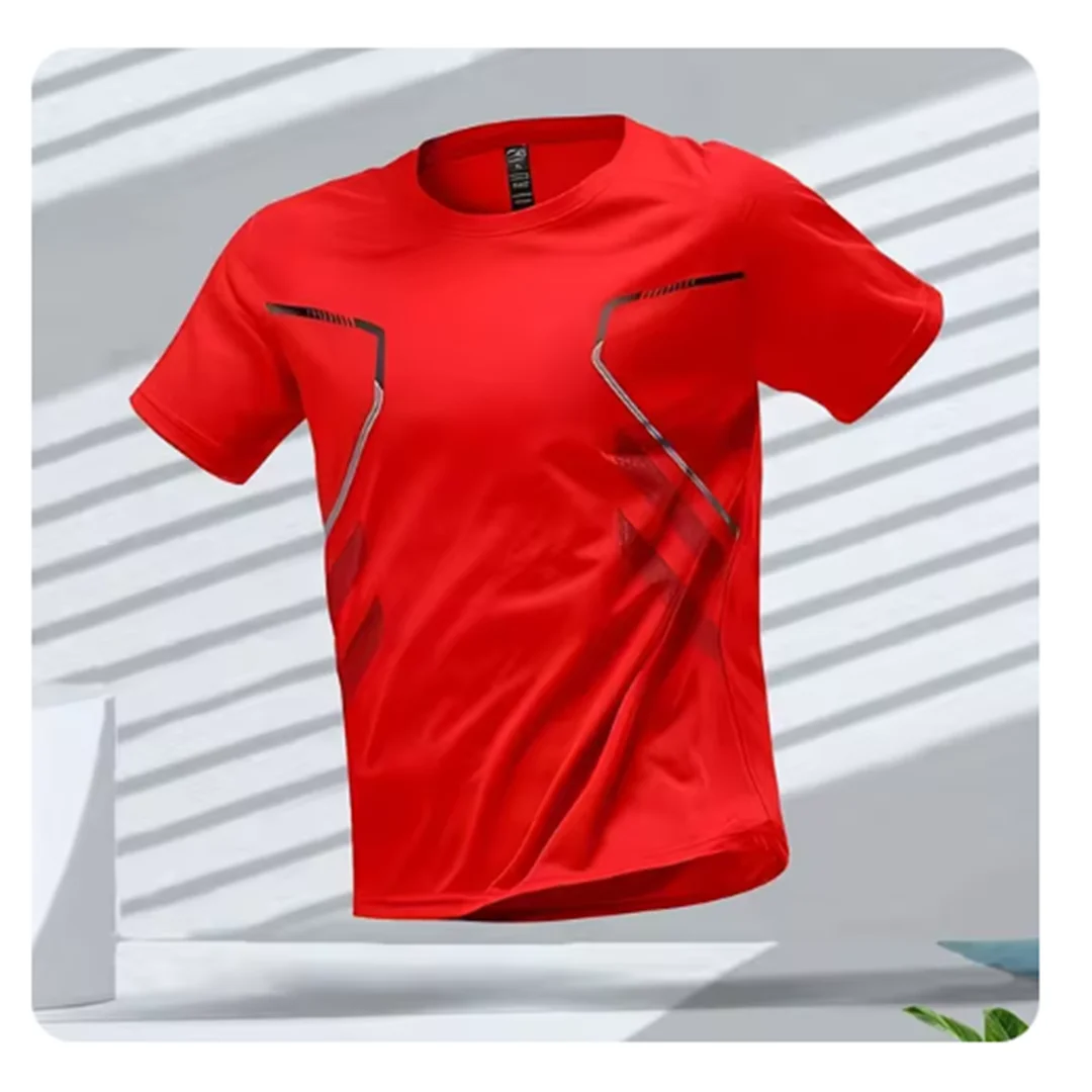 "Herren Sport T-Shirt, grau, atmungsaktiv, schnelltrocknend, ideal für intensives Training, mit 4-Wege-Stretch und ergonomisc