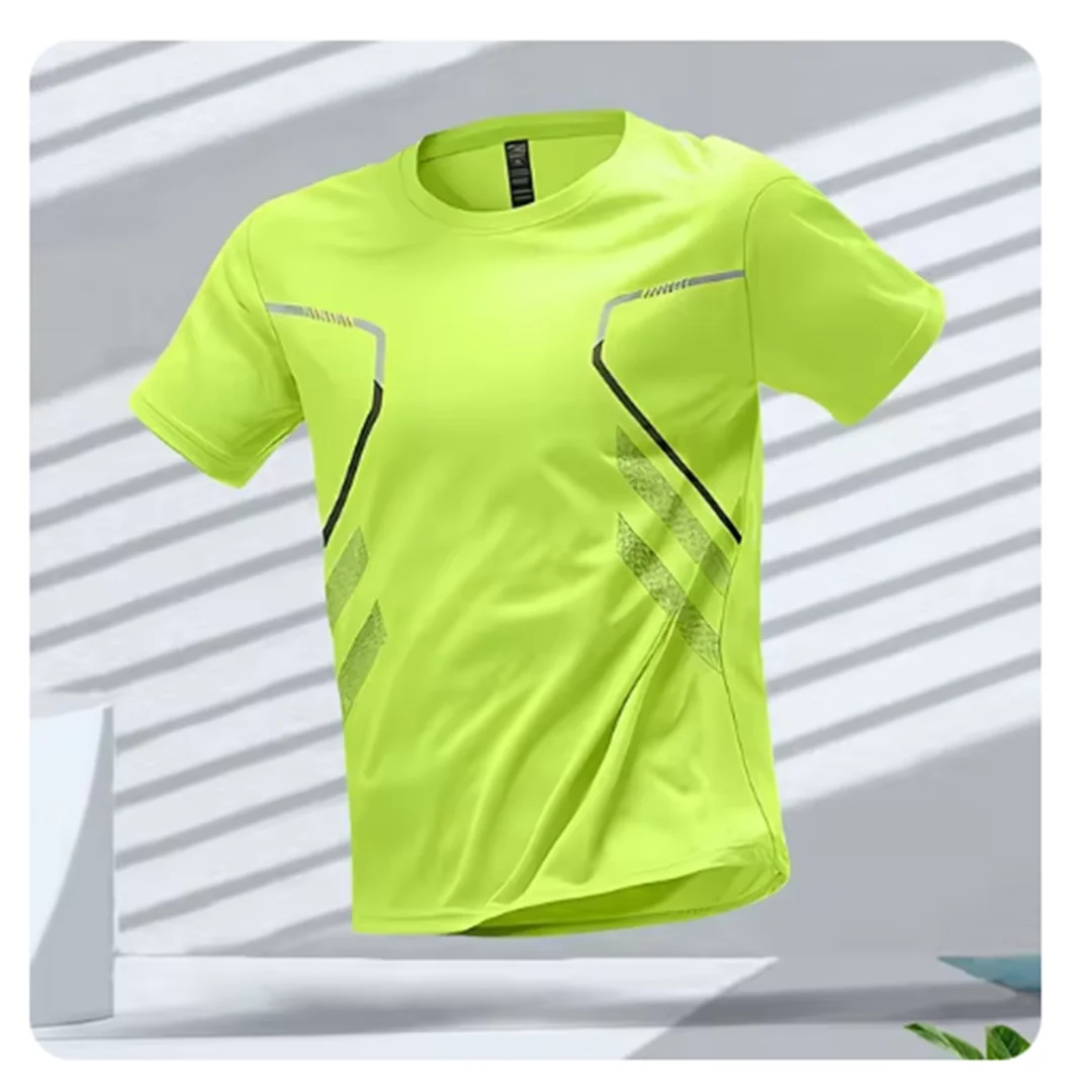 "Herren Sport T-Shirt, grau, atmungsaktiv, schnelltrocknend, ideal für intensives Training, mit 4-Wege-Stretch und ergonomisc