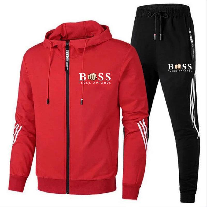 "Herren Sportanzug Set, 2-teilig, atmungsaktiv, schwarz und grau, sportliches Design für Training und Freizeit, bequem."