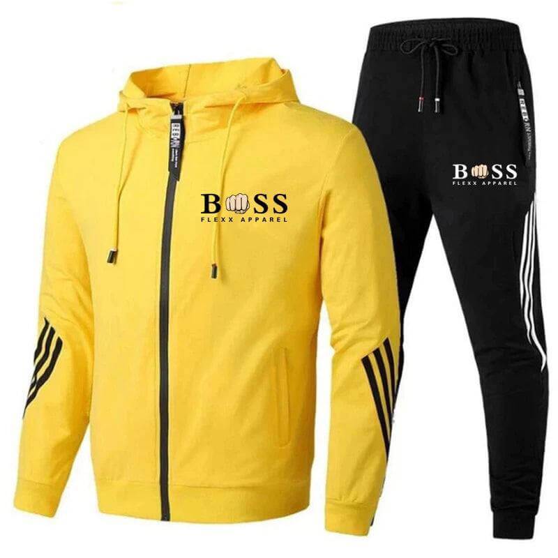 "Herren Sportanzug Set, 2-teilig, atmungsaktiv, schwarz und grau, sportliches Design für Training und Freizeit, bequem."