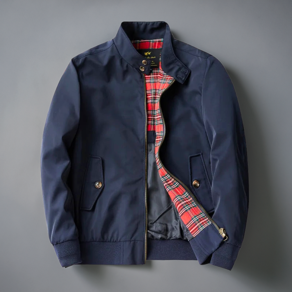 "Herren Übergangsjacke, wetterfest, modern, elegantes Design, wasserabweisend, funktionale Taschen, ideal für Freizeit."