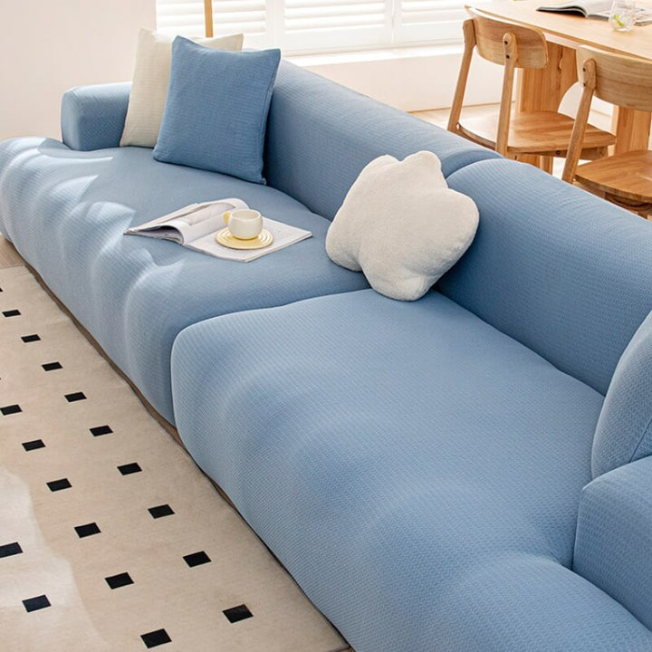 "Hochelastischer, wasserdichter Sofaschutz in Beige, kratzfest und anpassbar für perfekten Schutz und stilvolles Design"