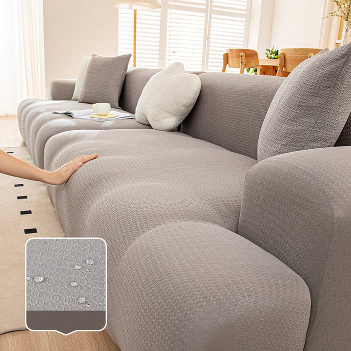 "Hochelastischer, wasserdichter Sofaschutz in Beige, kratzfest und anpassbar für perfekten Schutz und stilvolles Design"