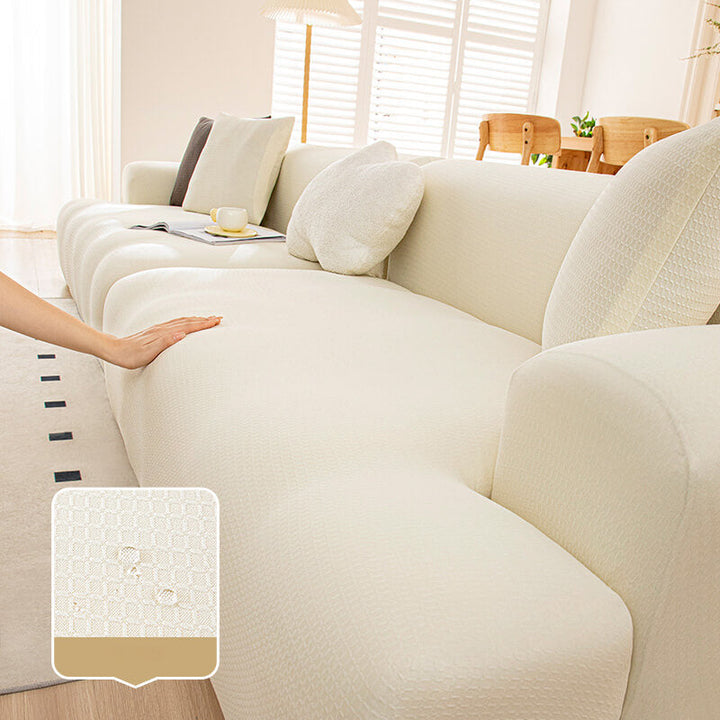 "Hochelastischer, wasserdichter Sofaschutz in Beige, kratzfest und anpassbar für perfekten Schutz und stilvolles Design"