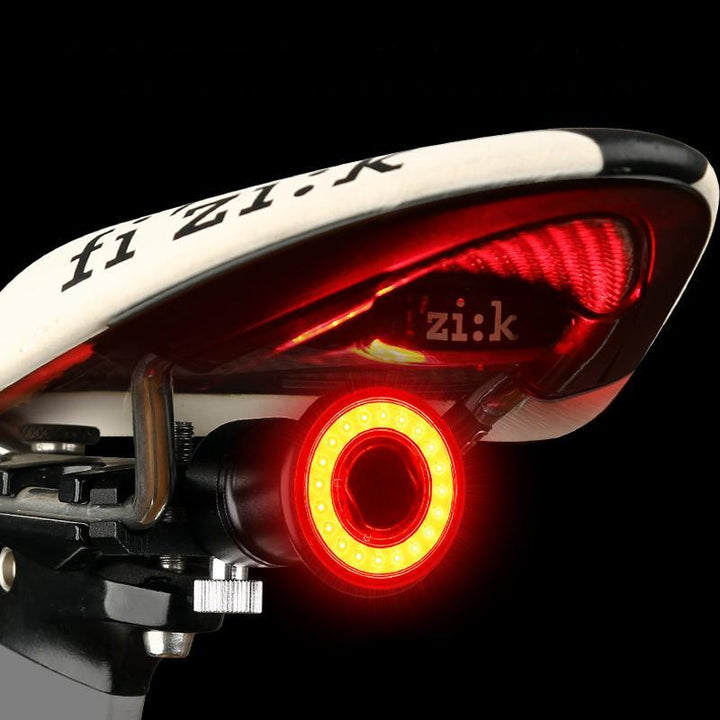 "Hochhelles USB-Rücklicht aus Aluminium mit LED-COB und EnSca-Linse, kompakt und wetterfest für Fahrräder."