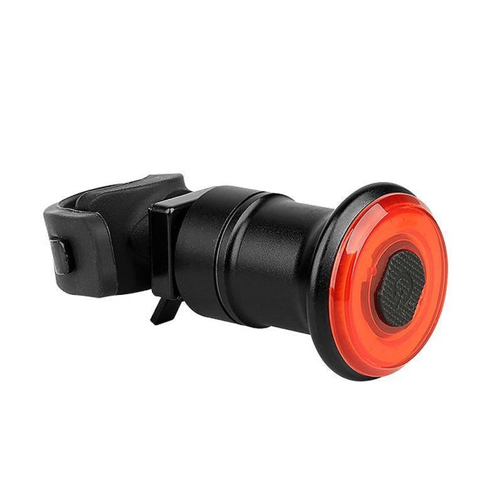 "Hochhelles USB-Rücklicht aus Aluminium mit LED-COB und EnSca-Linse, kompakt und wetterfest für Fahrräder."