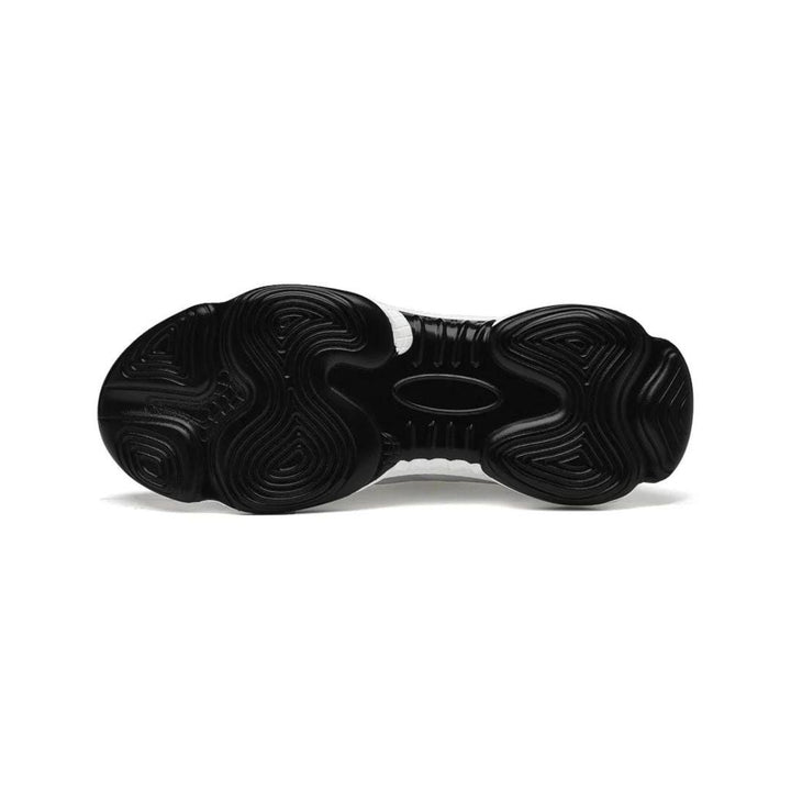 "Höhenverleihende Herren Sportschuhe, weiß, atmungsaktiv, leicht, erhöht bis 5 cm; ideales Design für Sport und Alltag."