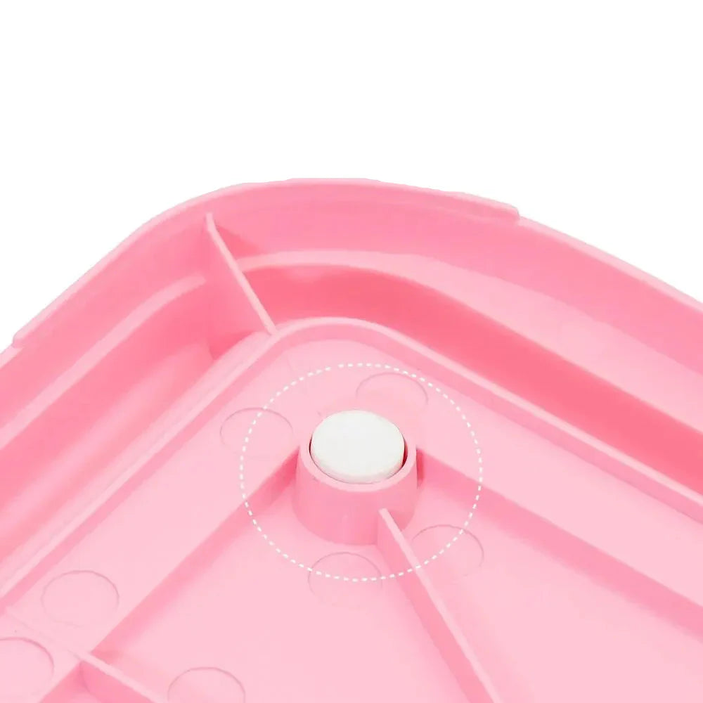 "Hunde-WC Indoor mit rutschfester, hygienischer Matte für Welpentoilette, ideal für kleine Hunde, in Blau oder Rosa."