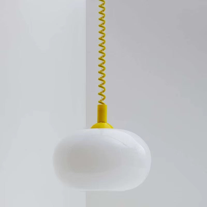 Moderne loft hængelampe i glas og metal