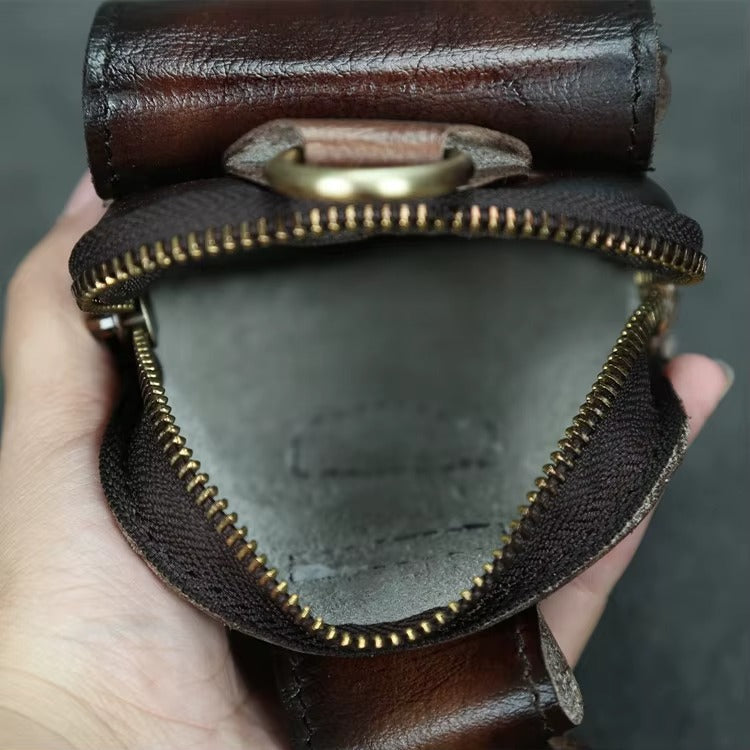 Herren Leder Hüfttasche Gürteltasche