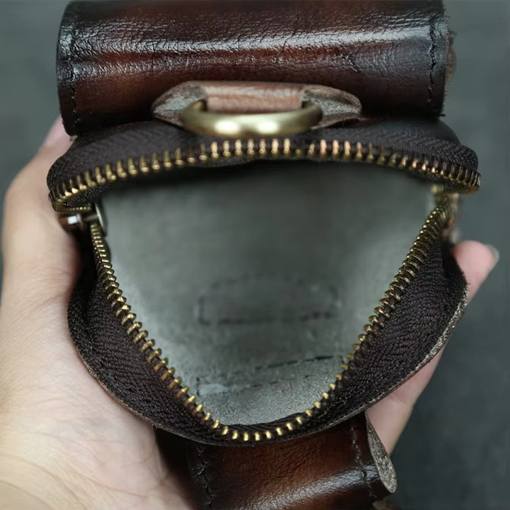 Herren Leder Hüfttasche Gürteltasche