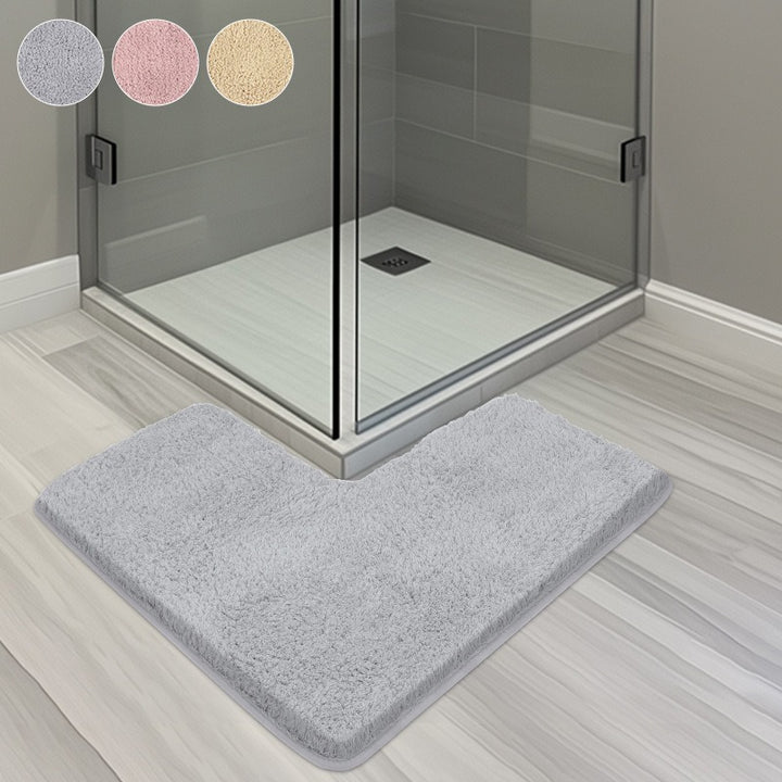 Tapis de douche antidérapant en forme de L