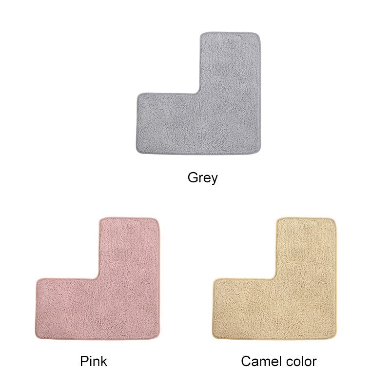 Tapis de douche antidérapant en forme de L