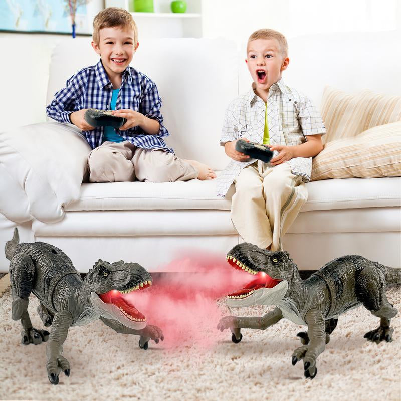Interaktiver Dino-Spielzeug mit Nebel, LED, lebensechten Bewegungen für Kinder - Abenteuer im prähistorischen Stil.