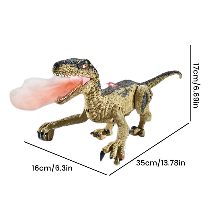 Interaktiver Dino-Spielzeug mit Nebel, LED, lebensechten Bewegungen für Kinder - Abenteuer im prähistorischen Stil.