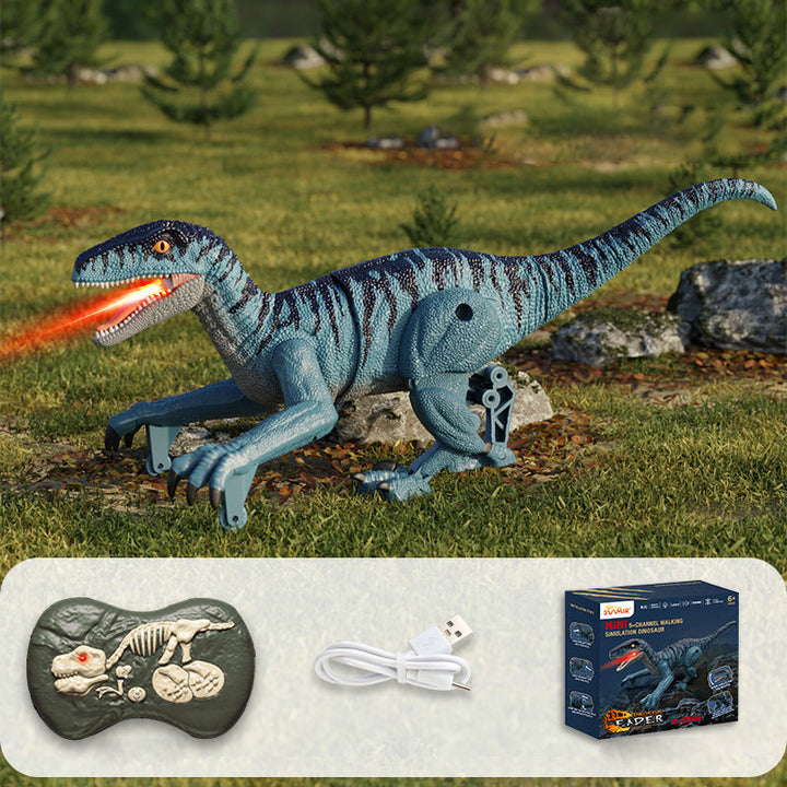 Interaktiver Dino-Spielzeug mit Nebel, LED, lebensechten Bewegungen für Kinder - Abenteuer im prähistorischen Stil.