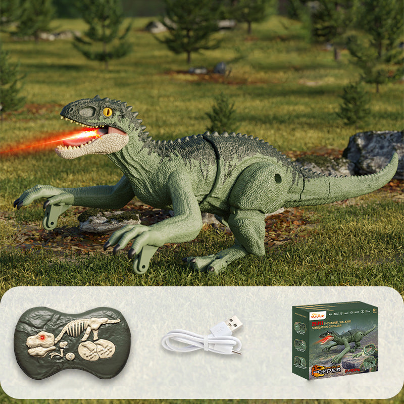 Interaktiver Dino-Spielzeug mit Nebel, LED, lebensechten Bewegungen für Kinder - Abenteuer im prähistorischen Stil.