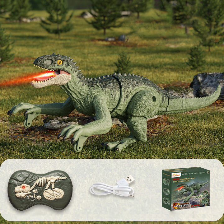 Interaktiver Dino-Spielzeug mit Nebel, LED, lebensechten Bewegungen für Kinder - Abenteuer im prähistorischen Stil.