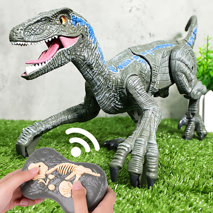Interaktiver Dino-Spielzeug mit Nebel, LED, lebensechten Bewegungen für Kinder - Abenteuer im prähistorischen Stil.