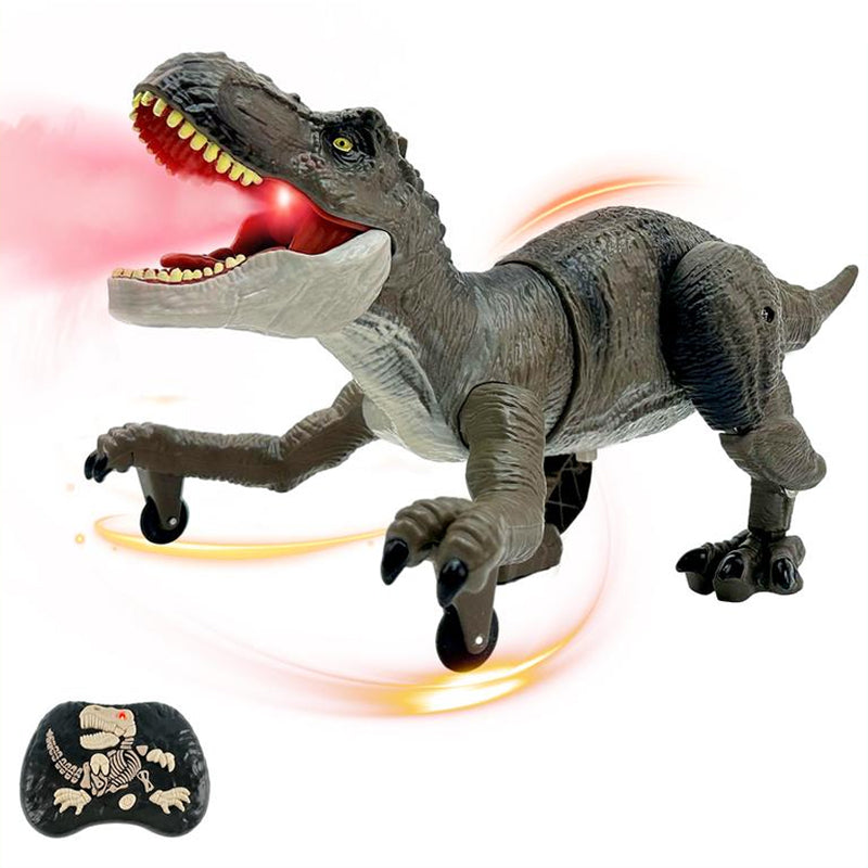 Interaktiver Dino-Spielzeug mit Nebel, LED, lebensechten Bewegungen für Kinder - Abenteuer im prähistorischen Stil.
