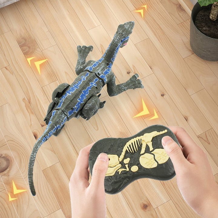Interaktiver Dino-Spielzeug mit Nebel, LED, lebensechten Bewegungen für Kinder - Abenteuer im prähistorischen Stil.