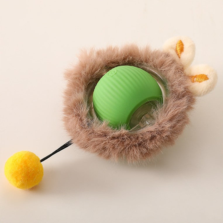 "Interaktiver Katzen-Spielball mit beweglichem Schwanz, fördert Jagdinstinkt, sicher & langlebig für stundenlangen Spielspaß"