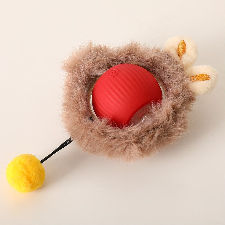 "Interaktiver Katzen-Spielball mit beweglichem Schwanz, fördert Jagdinstinkt, sicher & langlebig für stundenlangen Spielspaß"