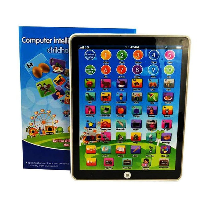 "Interaktives 7,5-Zoll Lern-Tablet für Kleinkinder, rosa oder blau, kindgerechtes Design, mit Tönen, Zahlen und Musik"