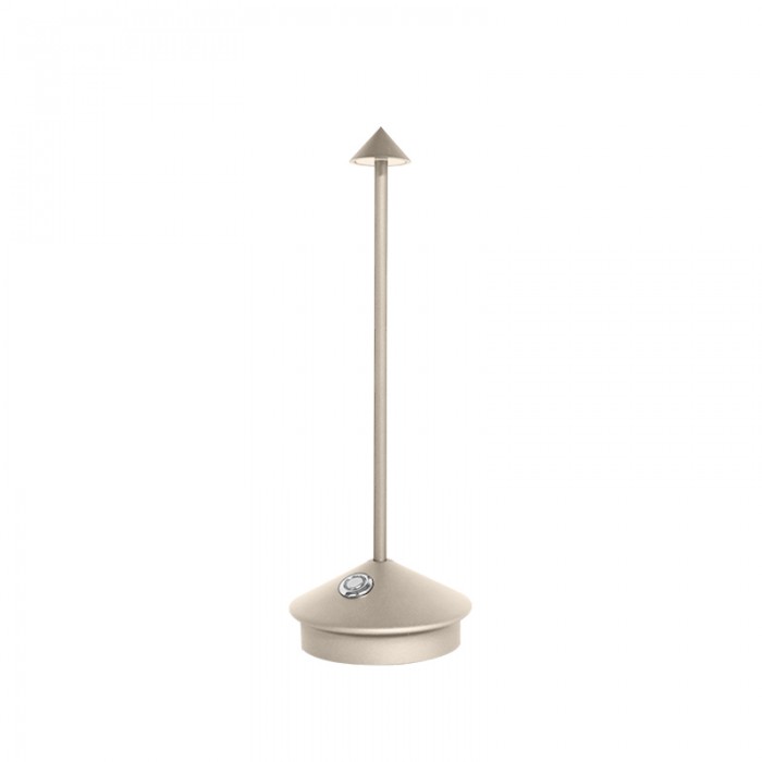 "Kabellose dimmbare LED-Tischleuchte, wasserfest, modernes Design, geeignet für drinnen und draußen, schlank und stilvoll."