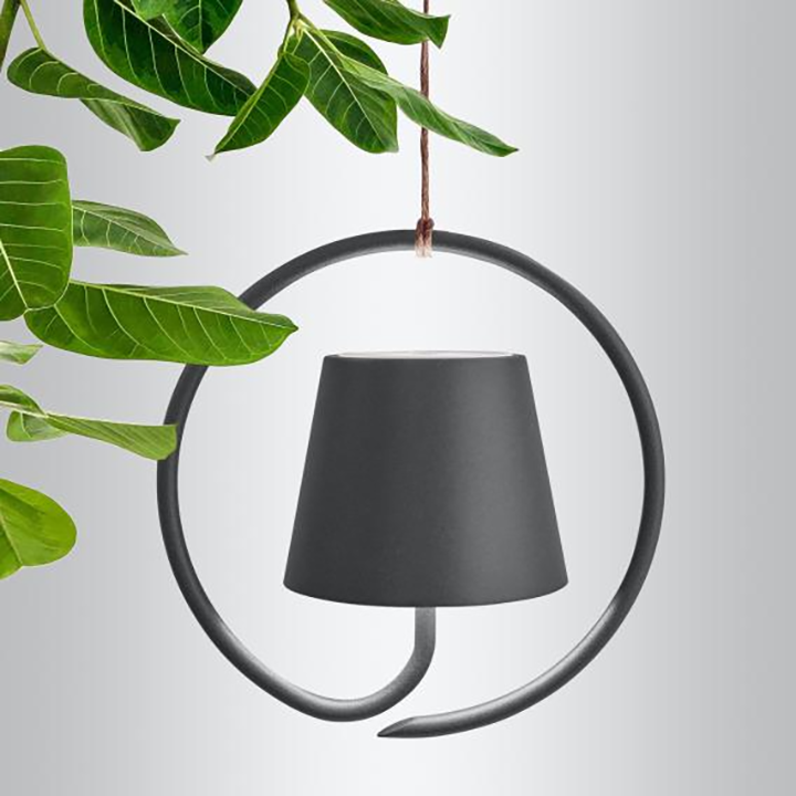 "Kabellose LED-Hängelampe für Innen- und Außenbereich, modernes Design, warmes Licht, Touch-Dim-Funktion und USB-Aufladung."