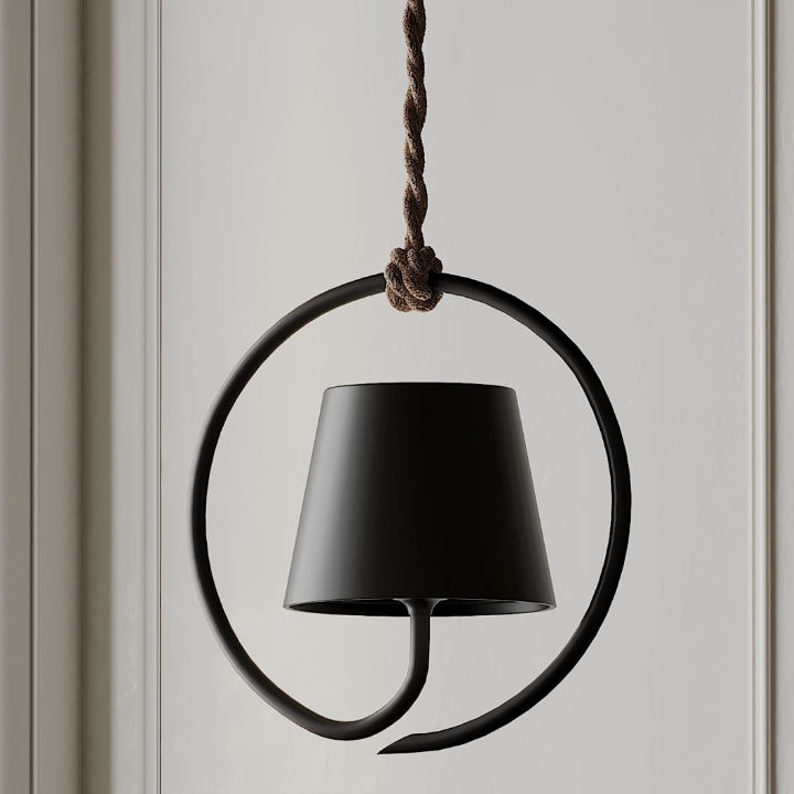 "Kabellose LED-Hängelampe für Innen- und Außenbereich, modernes Design, warmes Licht, Touch-Dim-Funktion und USB-Aufladung."