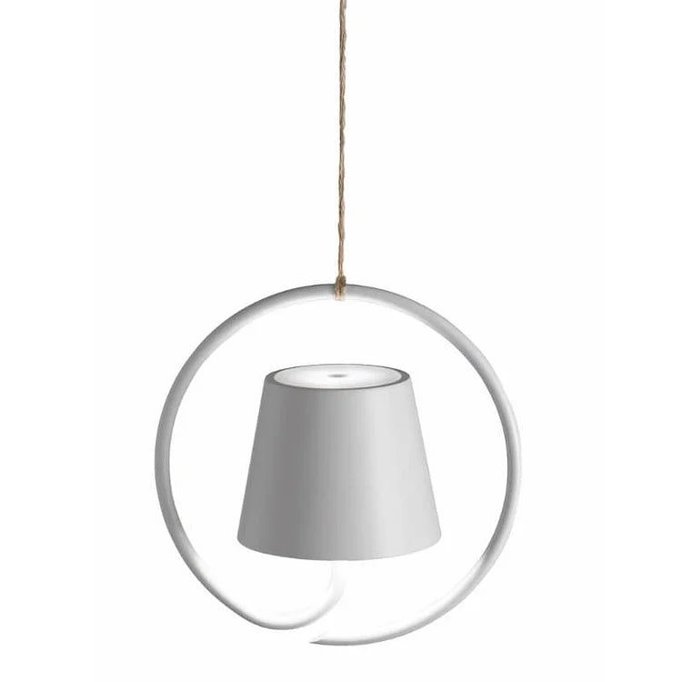 "Kabellose LED-Hängelampe für Innen- und Außenbereich, modernes Design, warmes Licht, Touch-Dim-Funktion und USB-Aufladung."