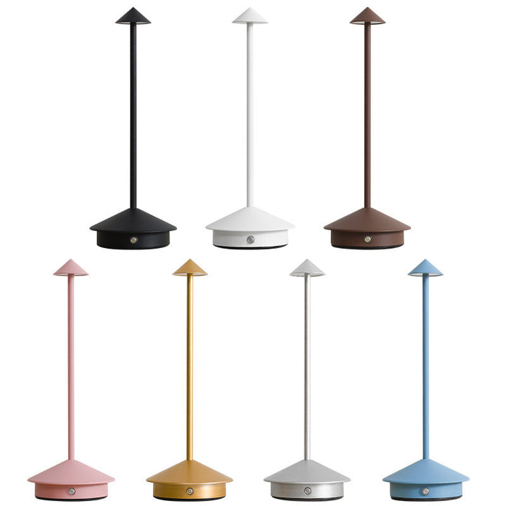 "Kabellose LED Tischlampe mit dimmbarem Touchlicht und modernem Design, ideal für flexible, stilvolle Beleuchtung."