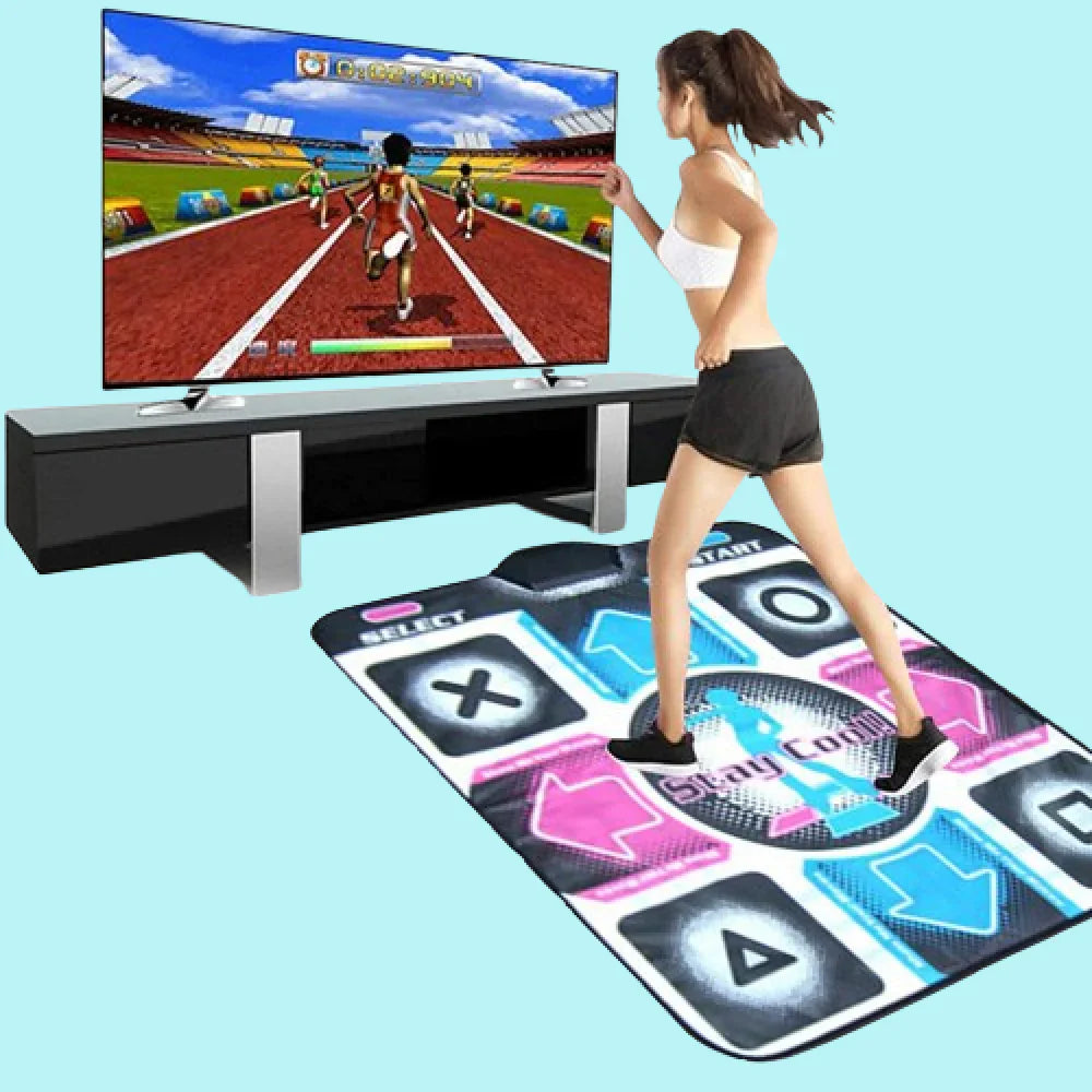Kabellose MoveBeat Tanzmatte, rutschfest, ideal für Zuhause. Fördert Fitness & Spaß, verbunden per Bluetooth.