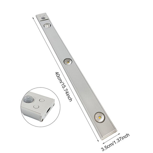 Kabellose, wiederaufladbare LED-Leuchte mit Bewegungssensor, ideal für dunkle Räume, einfache Montage, dimmbar und einstellba