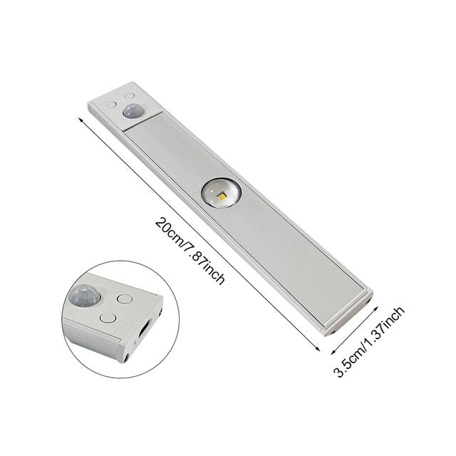 Kabellose, wiederaufladbare LED-Leuchte mit Bewegungssensor, ideal für dunkle Räume, einfache Montage, dimmbar und einstellba