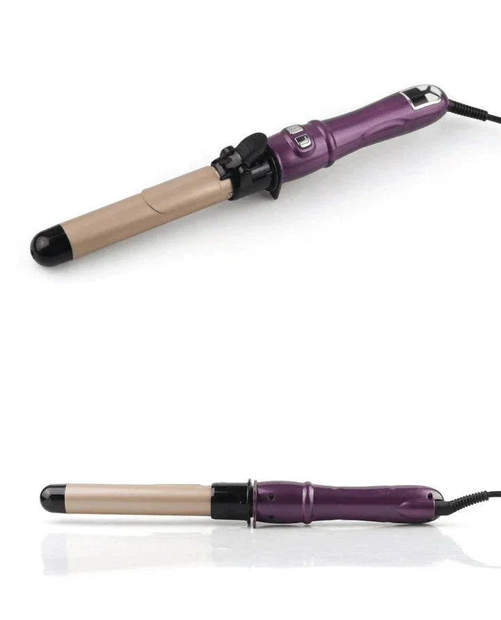 "Kabelloser Lockenstyler für perfekte Locken in 8 Sekunden, lila/schwarz, kompakt und tragbar, ideal für alle Haartypen."