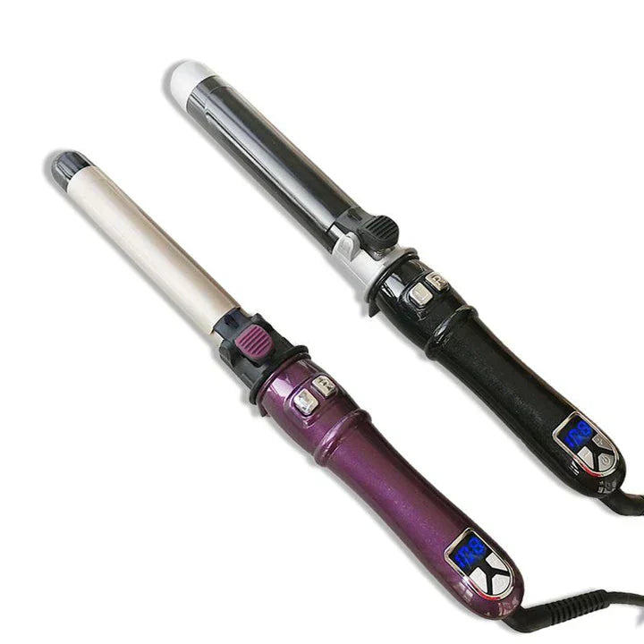 "Kabelloser Lockenstyler für perfekte Locken in 8 Sekunden, lila/schwarz, kompakt und tragbar, ideal für alle Haartypen."