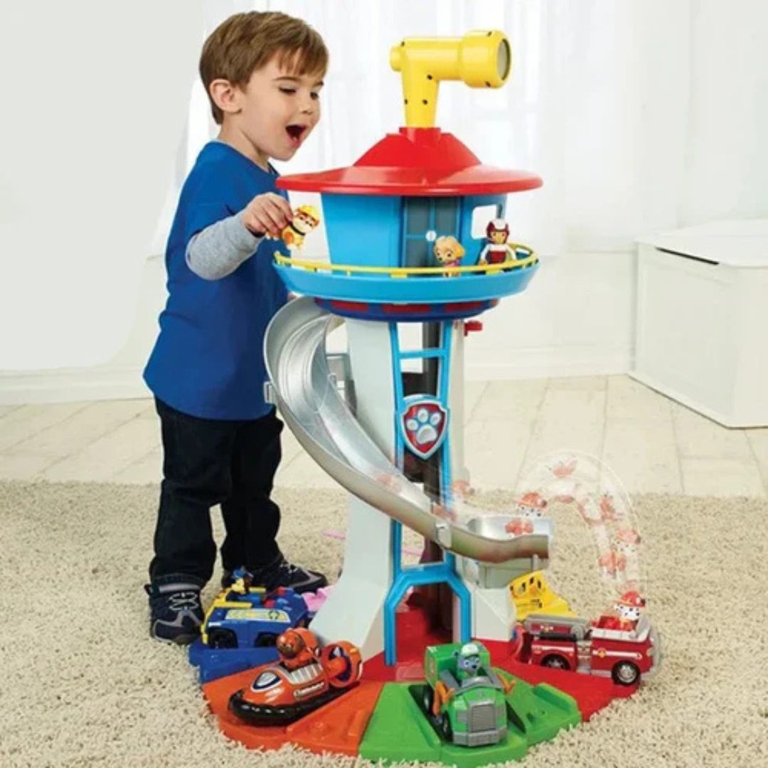 "KidVenture Spielturm aus Holz, interaktive Lernspielwelt für Kinder ab 3 Jahren, fördert Kreativität und motorische Fähigkei