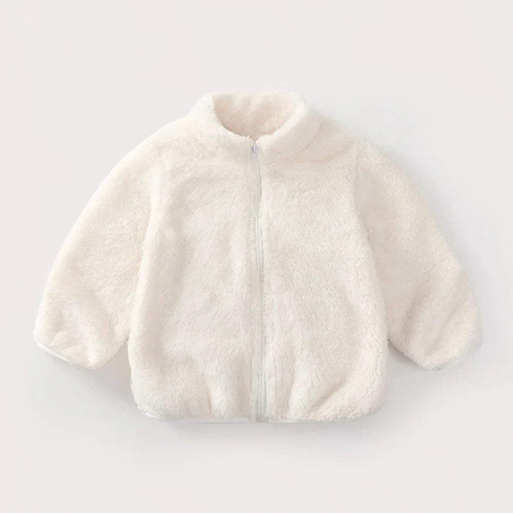 "Kinderjacke Herbst Winter: Weich, bequem, farbenfroh; ideal für kalte Tage, erhältlich in vielfältigen Farben."