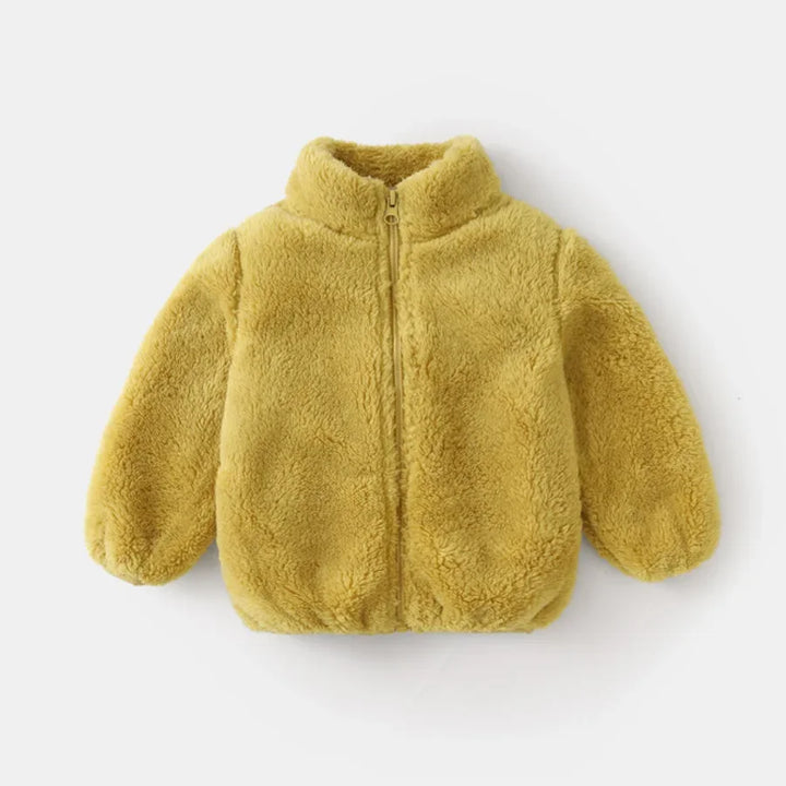 "Kinderjacke Herbst Winter: Weich, bequem, farbenfroh; ideal für kalte Tage, erhältlich in vielfältigen Farben."