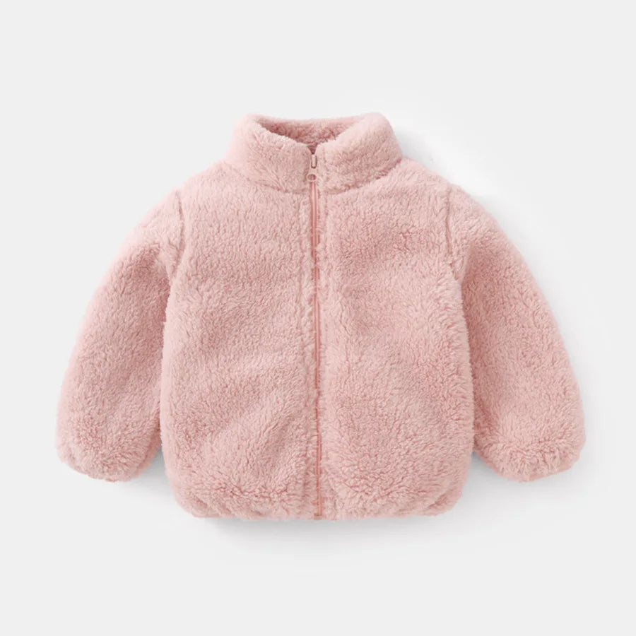 "Kinderjacke Herbst Winter: Weich, bequem, farbenfroh; ideal für kalte Tage, erhältlich in vielfältigen Farben."