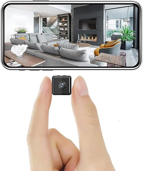 Kompakte WiFi Mini-Sicherheitskamera 1080P, wetterfest, ideal für drinnen und draußen, mit klaren Full HD-Bildern.