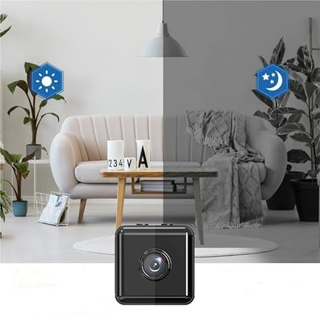Kompakte WiFi Mini-Sicherheitskamera 1080P, wetterfest, ideal für drinnen und draußen, mit klaren Full HD-Bildern.