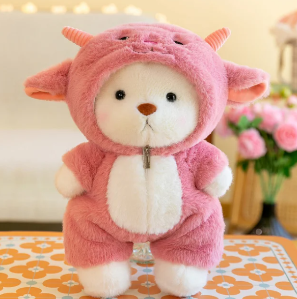 "Kuscheliger Plüsch-Bär: Weiches, plüschiges Material, ideal als Geschenk für Kinder und Erwachsene, trostspendender Begleite
