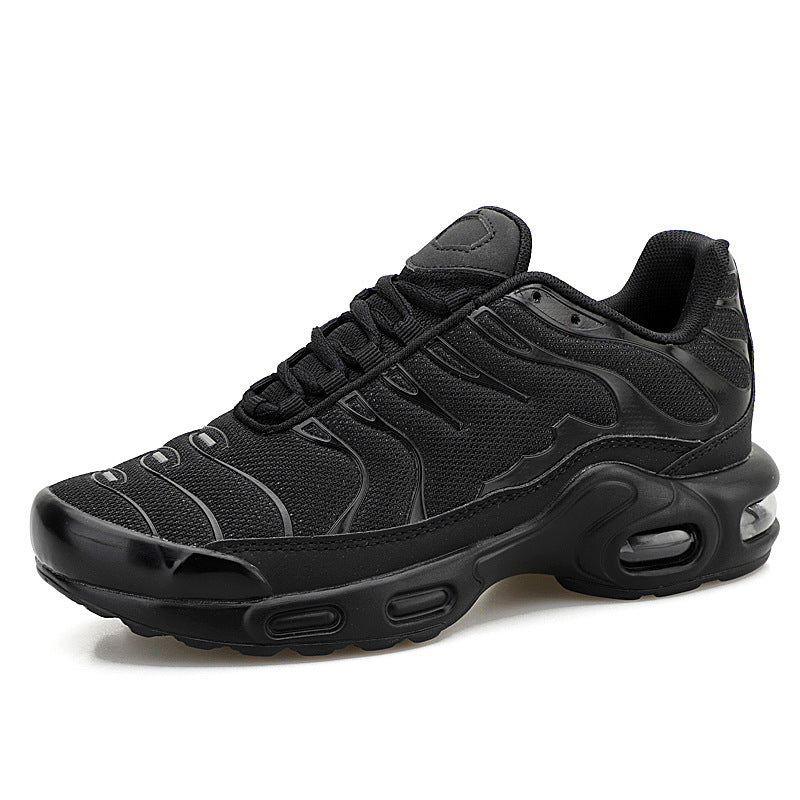 "Laufschuhe mit Air Cushion, schwarz-grau, für Komfort & Stil, rutschfeste Sohle, gepolsterte Innensohle, ideal für Sport."